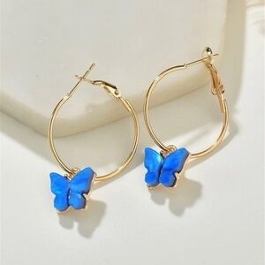 3/$30 💛 Butterfly Hoop Earrings